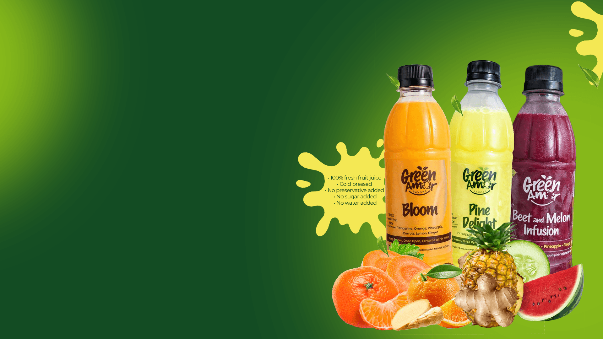 Green Amor cold-pressed juices